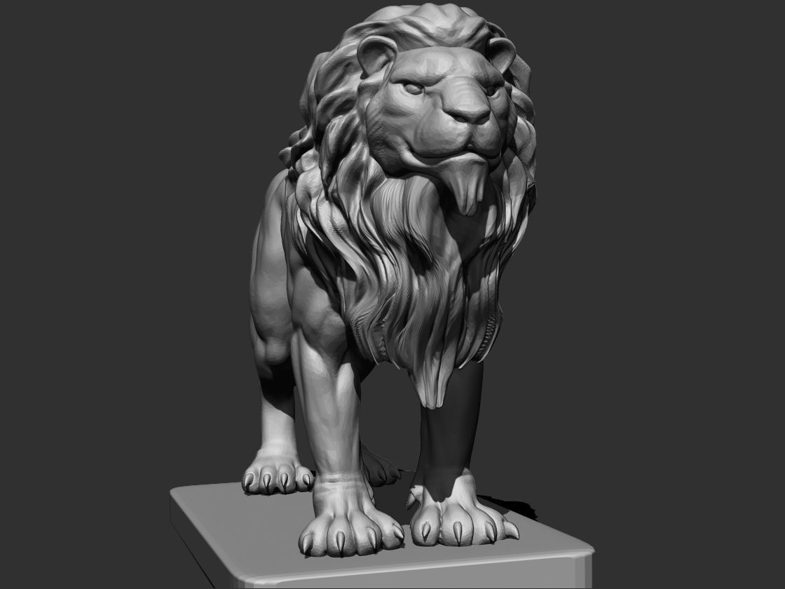 Lion Gargoyle 3D print model_4