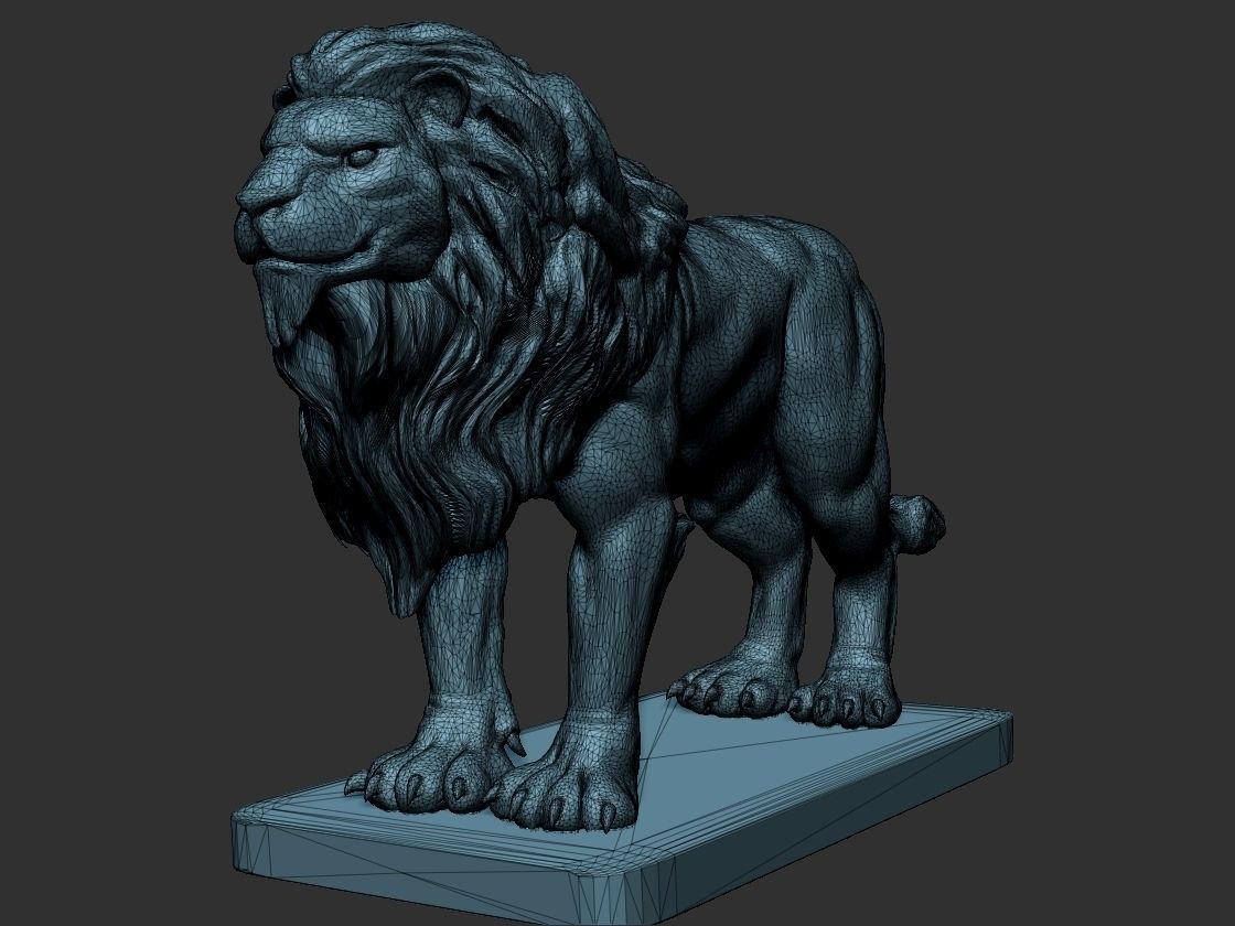 Lion Gargoyle 3D print model_8
