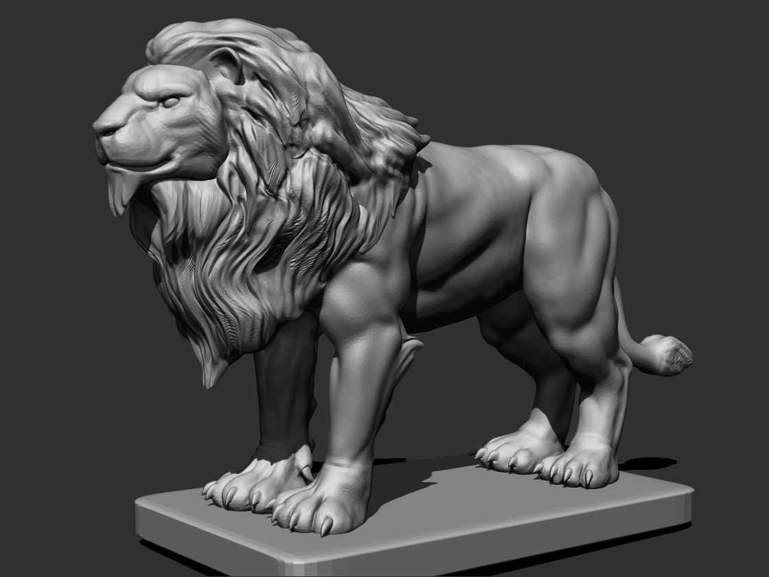 Lion Gargoyle 3D print model_3