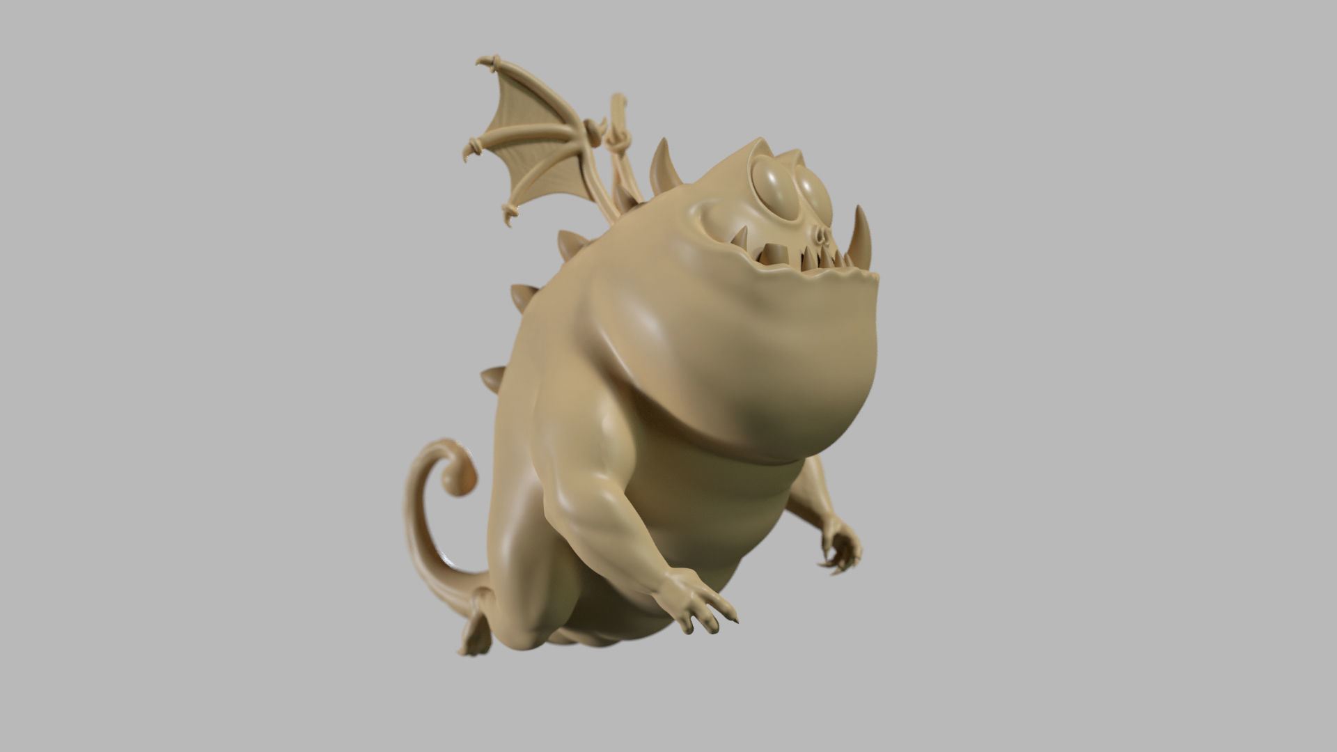 Cut and fat dragon for 3d print 75 mm 3D print model_3