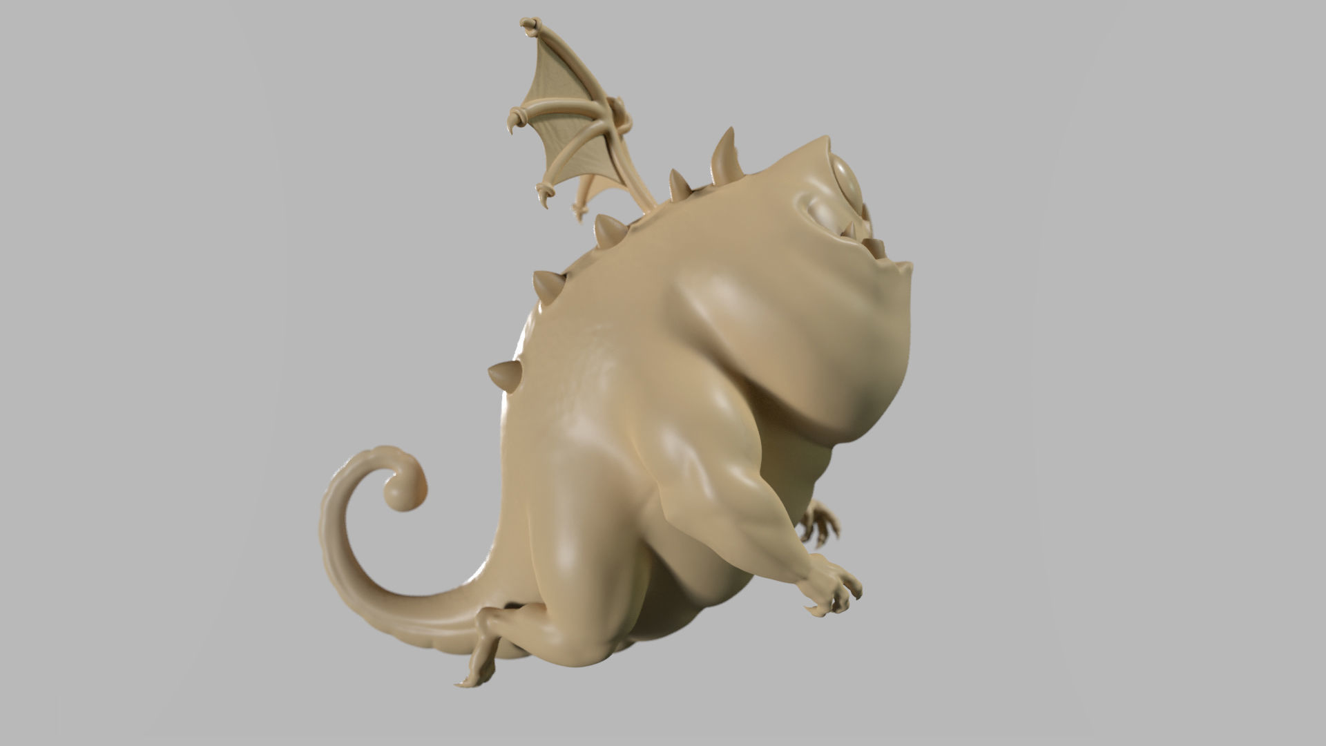 Cut and fat dragon for 3d print 75 mm 3D print model_4