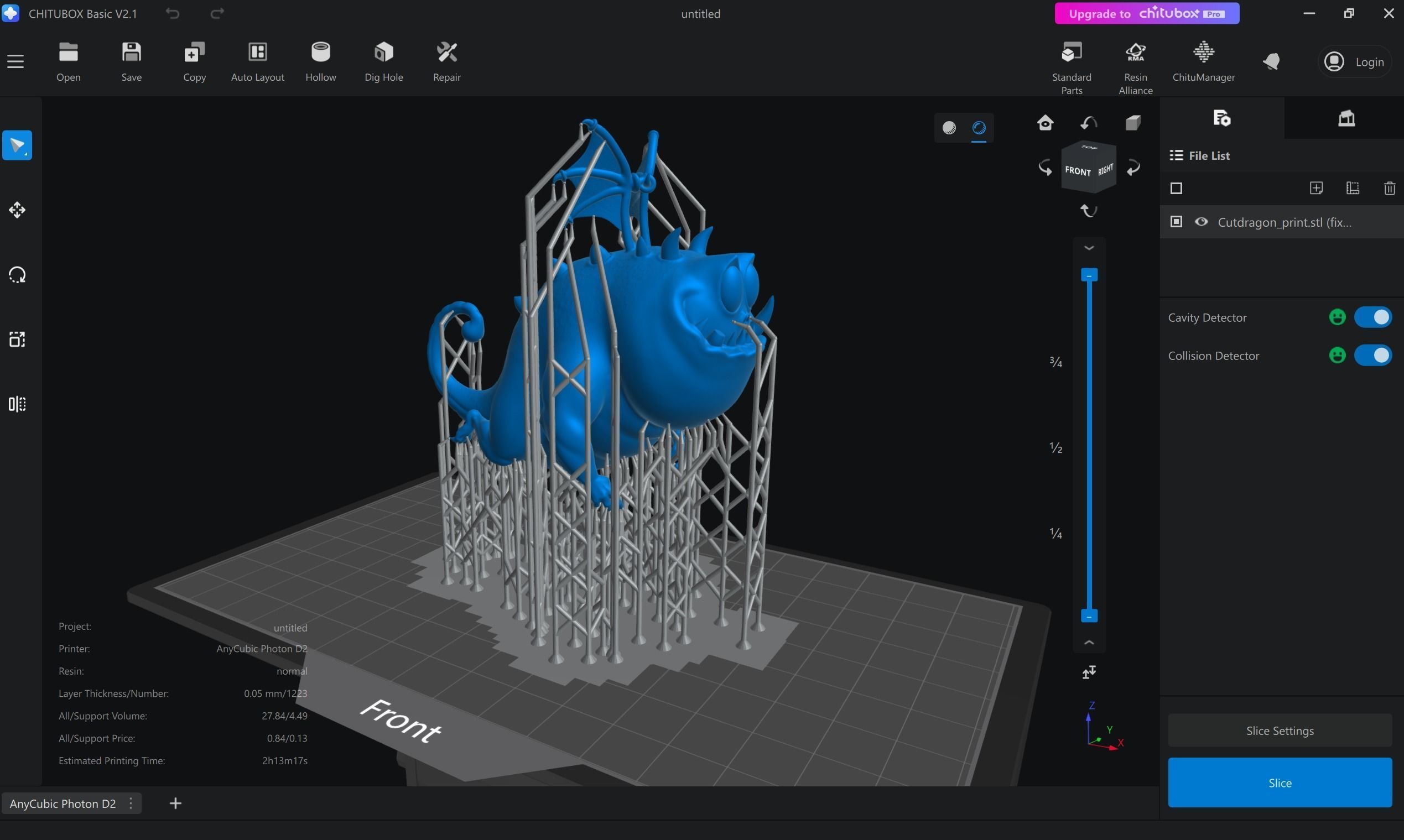Cut and fat dragon for 3d print 75 mm 3D print model_5
