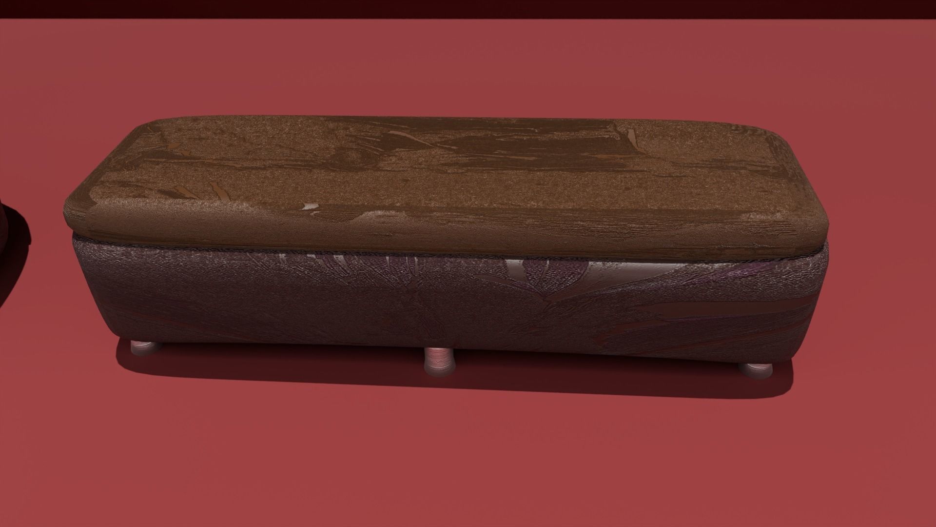old sofa  Low-poly 3D model_13