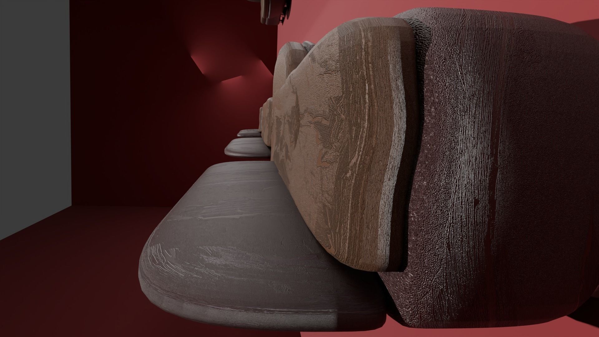 old sofa  Low-poly 3D model_11