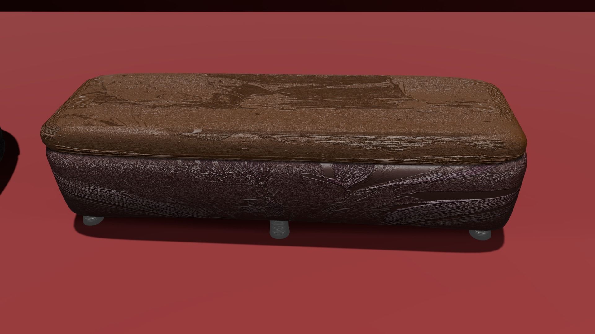 old sofa  Low-poly 3D model_12