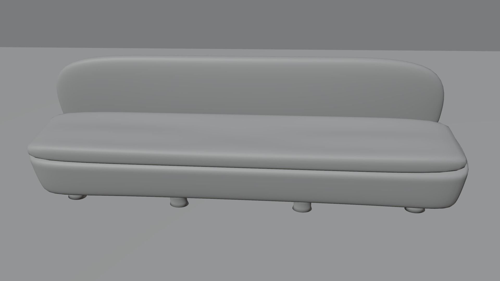old sofa  Low-poly 3D model_14