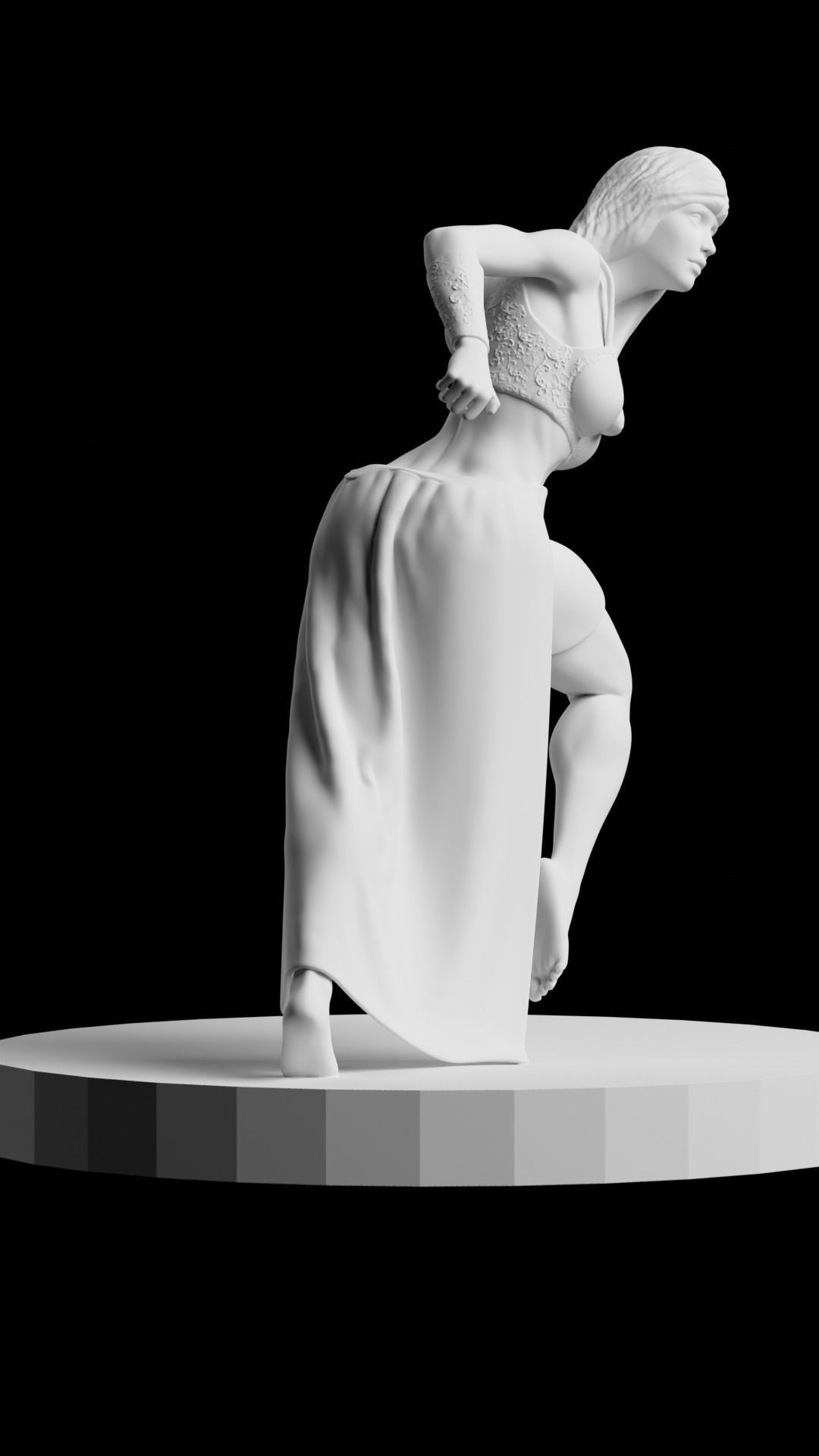 FEMALE VIKING 3D print model_4