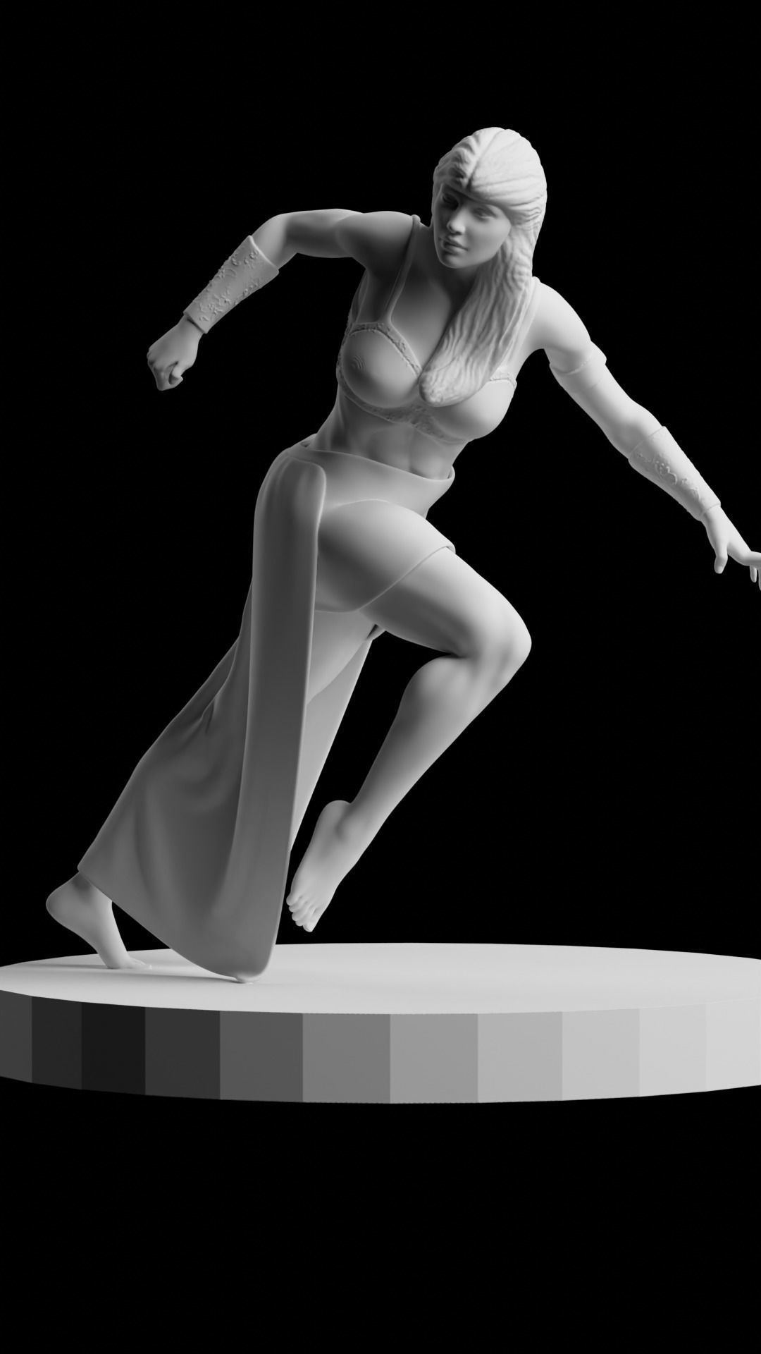 FEMALE VIKING 3D print model_2