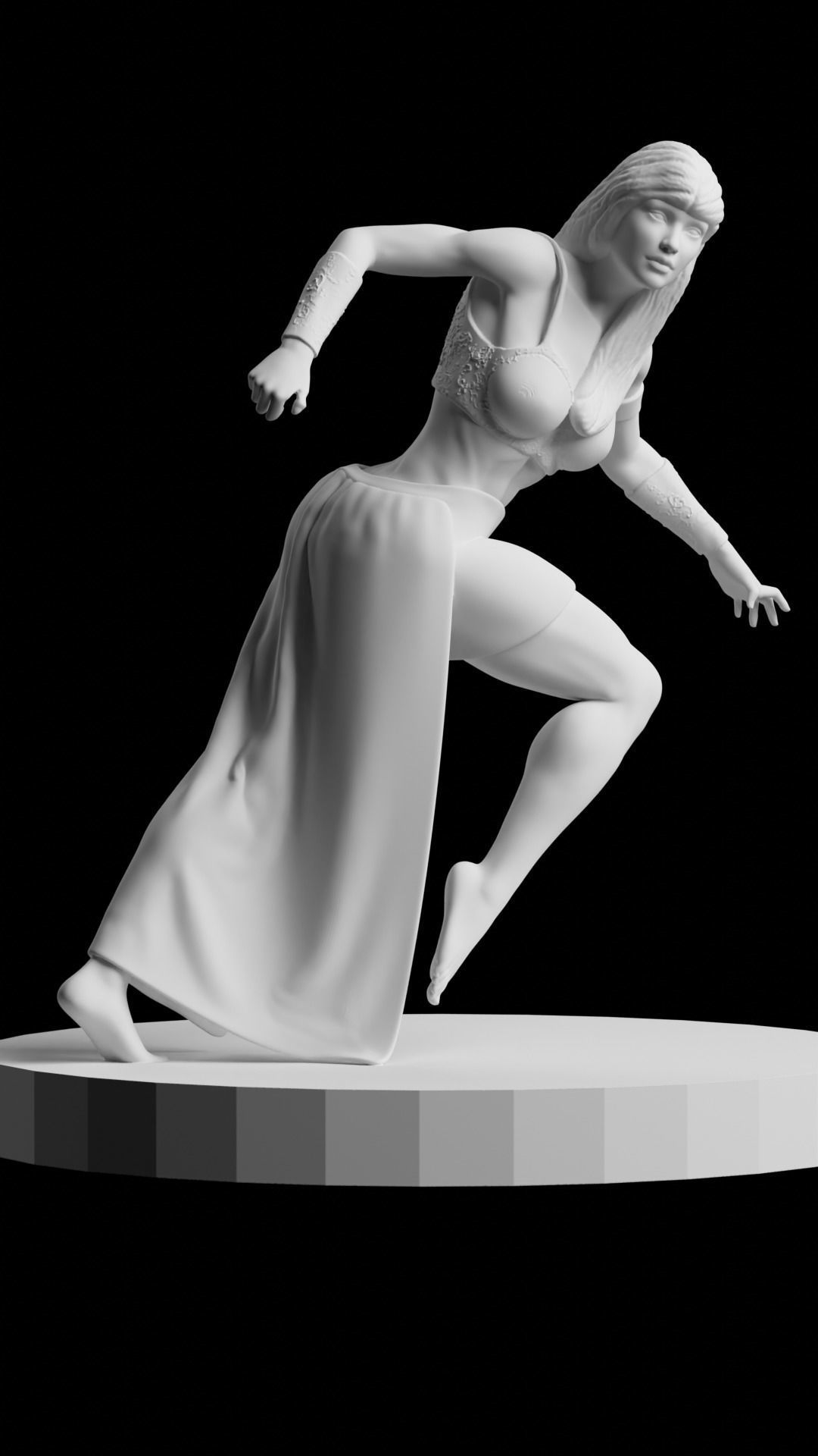 FEMALE VIKING 3D print model_3