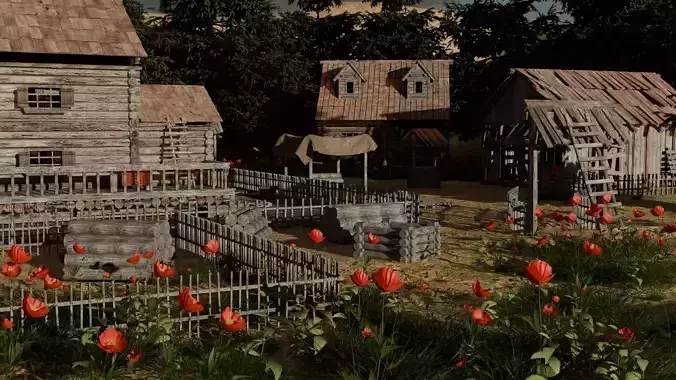 Scenery and objects for games and animations