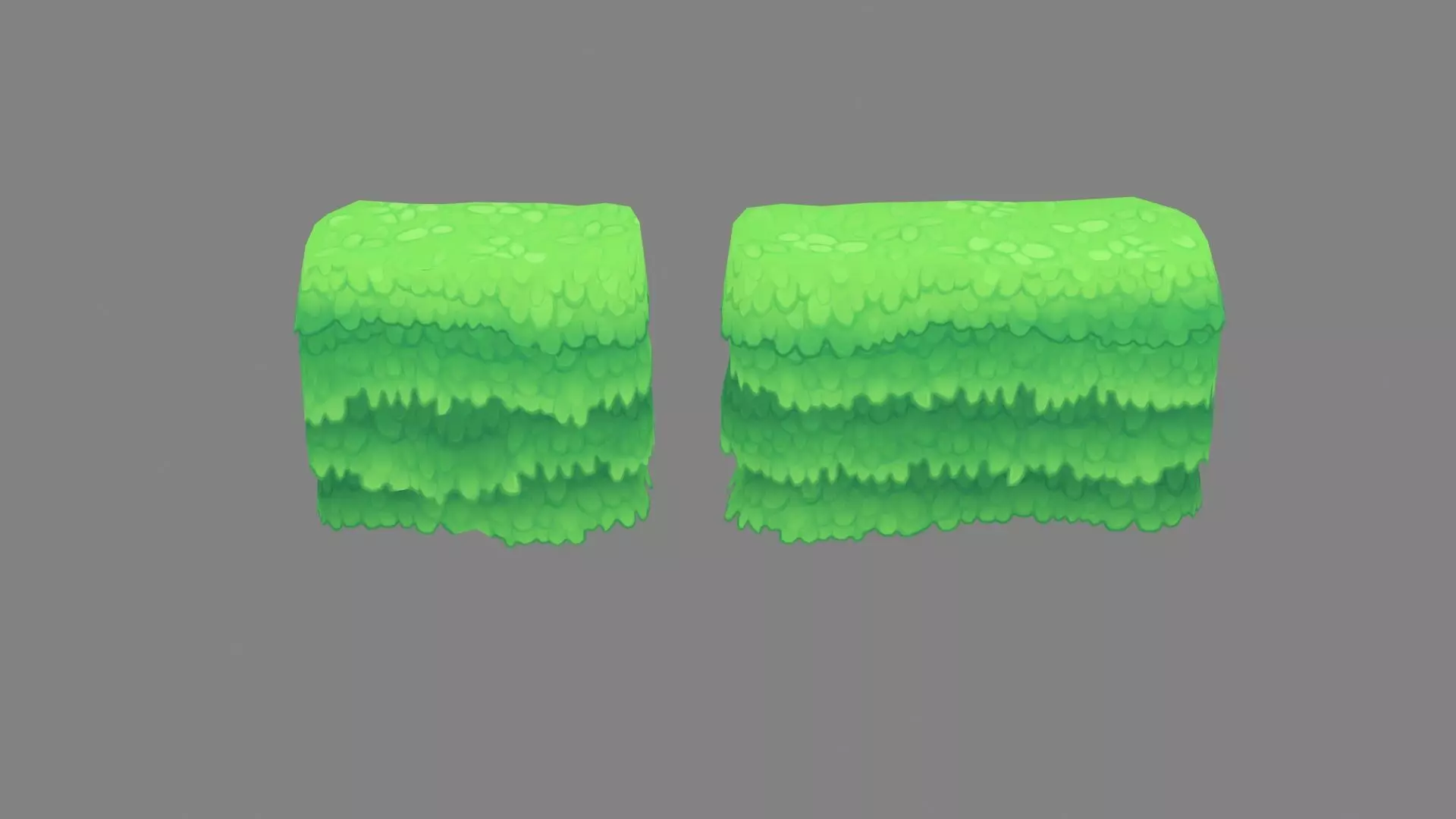 Cartoon grass bushes - shrubs Low-poly 3D model