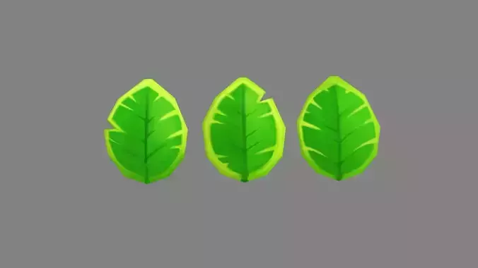 Cartoon leaves - green leaf