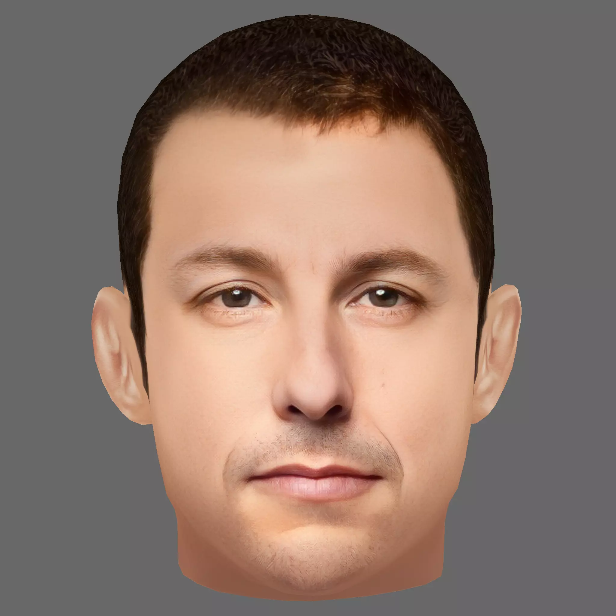 Adam Sandler Head - Low poly head for game Low-poly 3D model_0