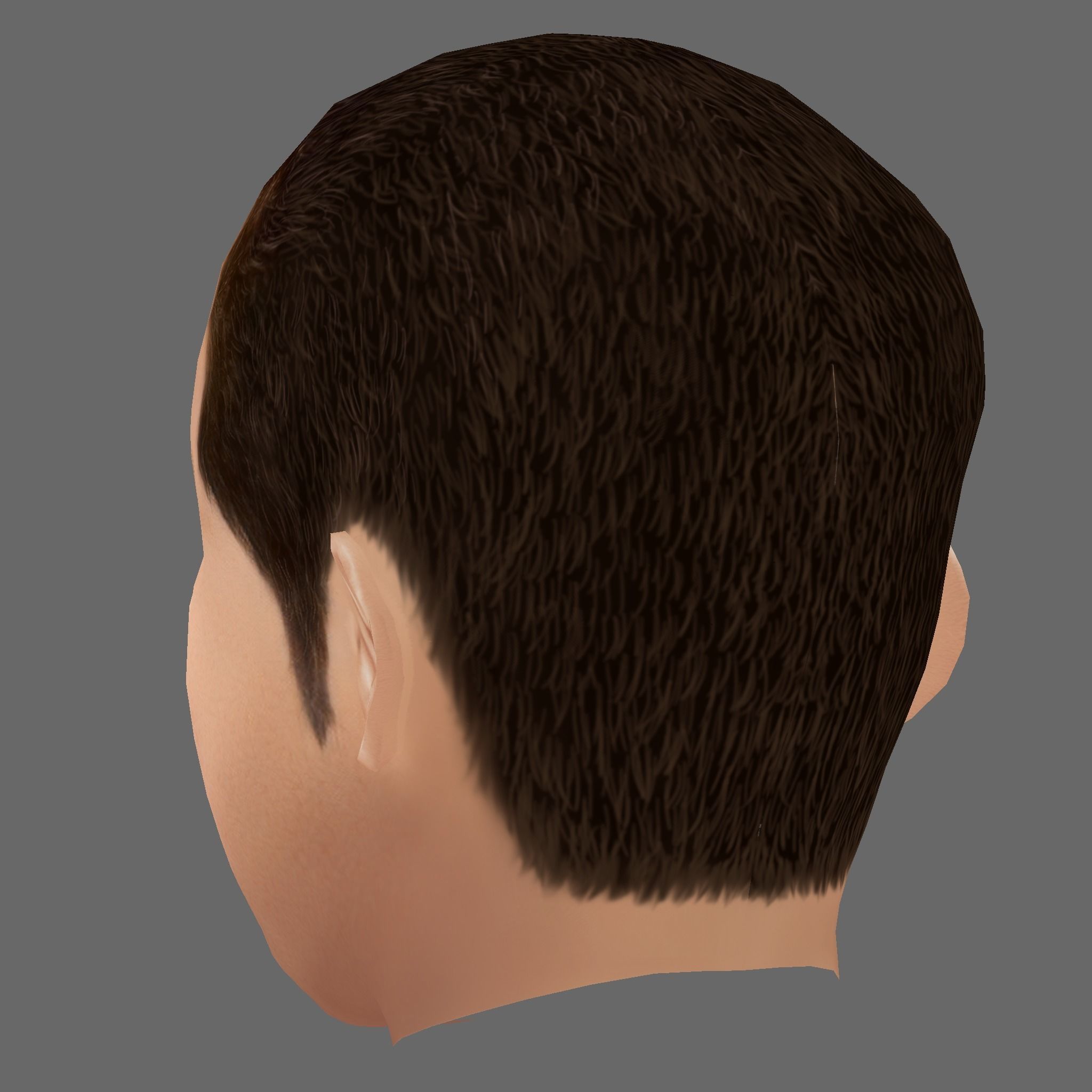 Adam Sandler Head - Low poly head for game Low-poly 3D model_3