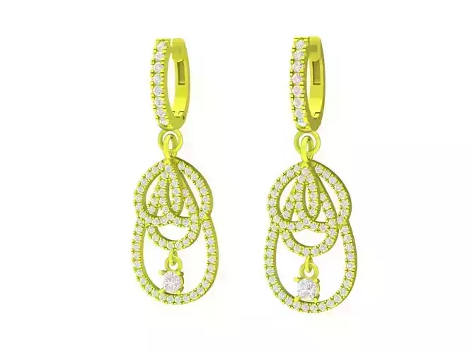 5816 luxury diamond women earrings