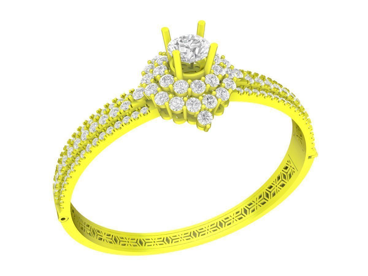 5818 luxury diamond women bangle bracelets 3D print model_1