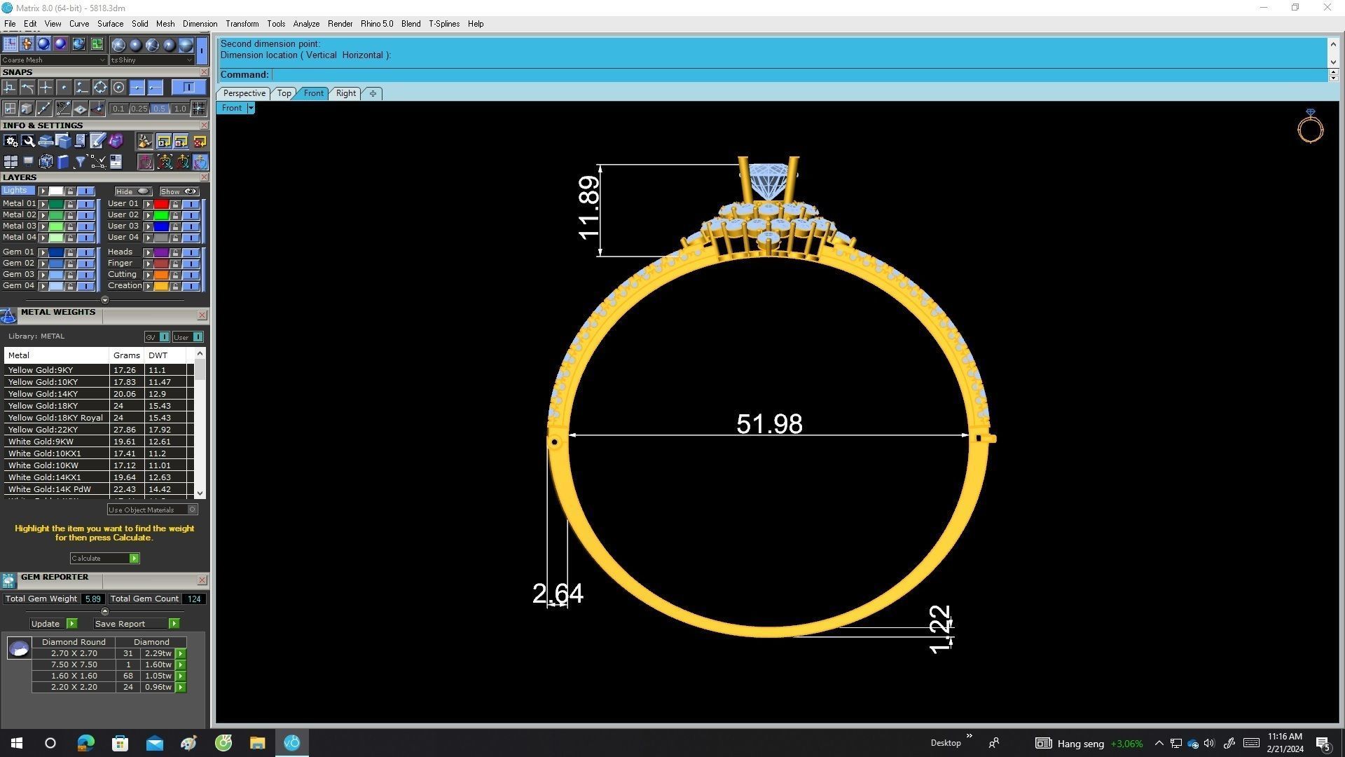 5818 luxury diamond women bangle bracelets 3D print model_6