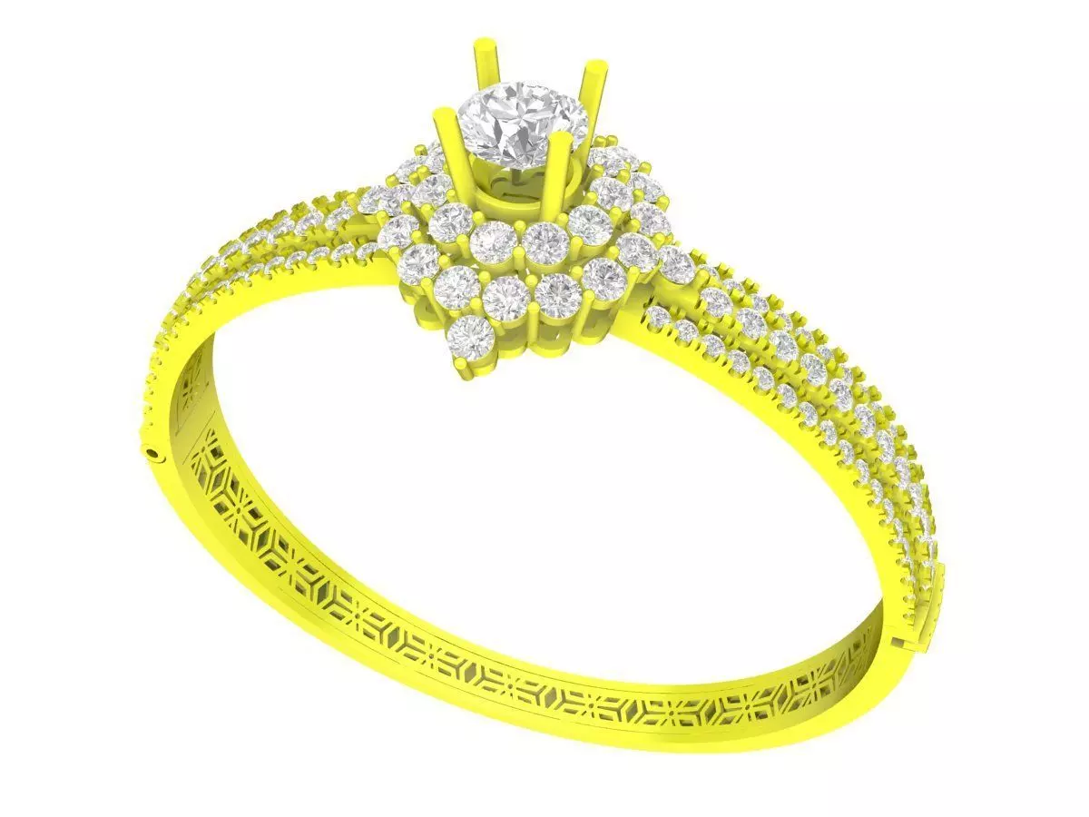 5818 luxury diamond women bangle bracelets 3D print model_0