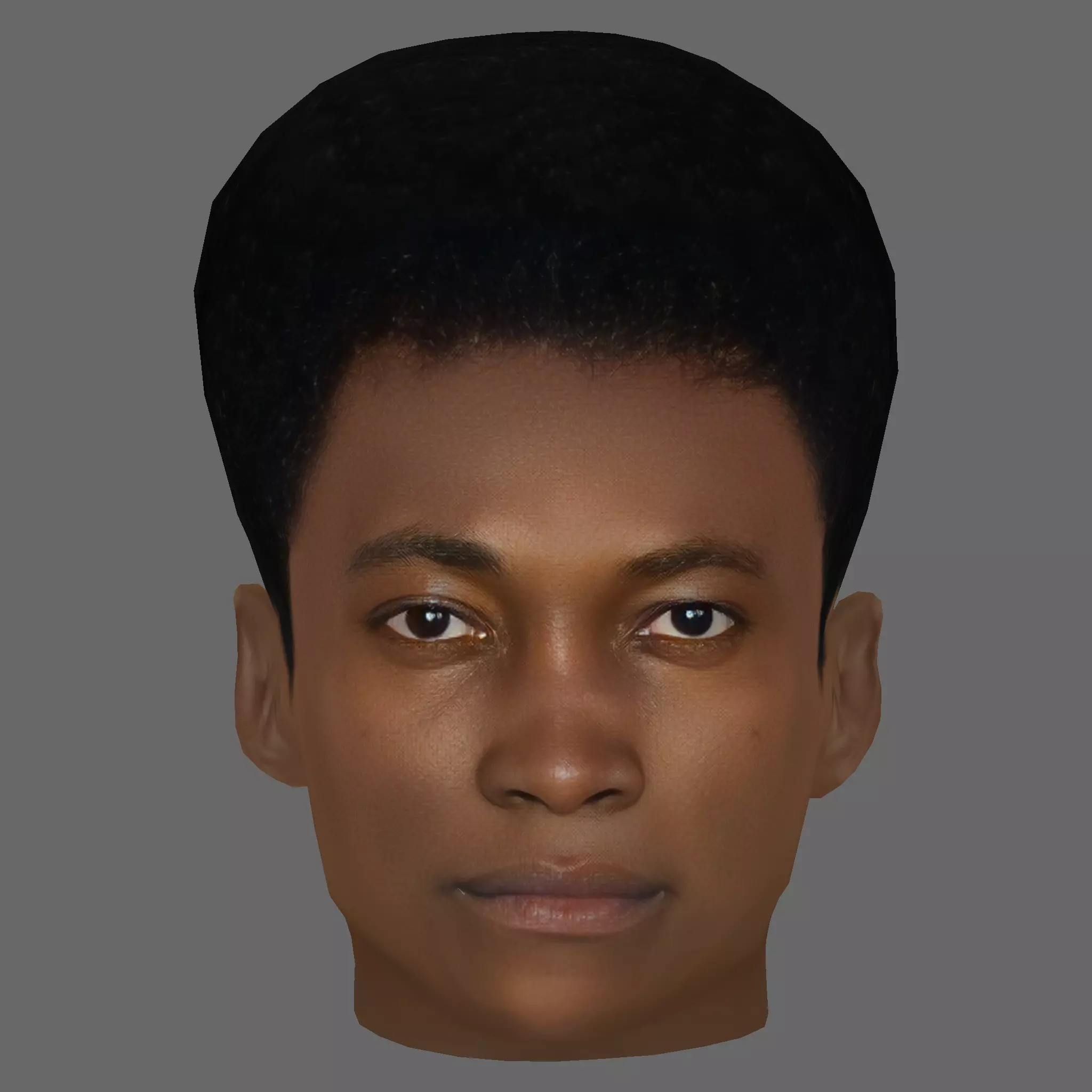 Benjamin Clementine Head - Low poly head for game Low-poly 3D model