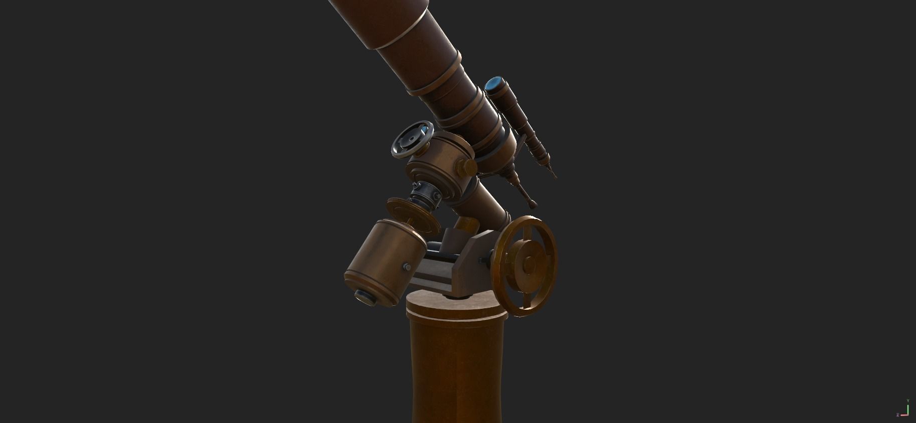 Astronomical Telescope - 1 - Textured 3D model_7