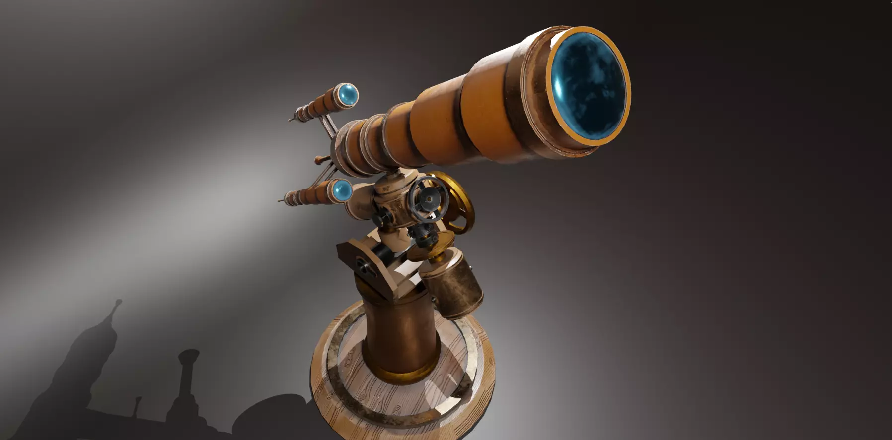 Astronomical Telescope - 1 - Textured 3D model_0