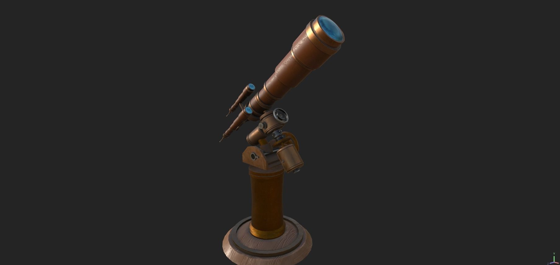 Astronomical Telescope - 1 - Textured 3D model_3