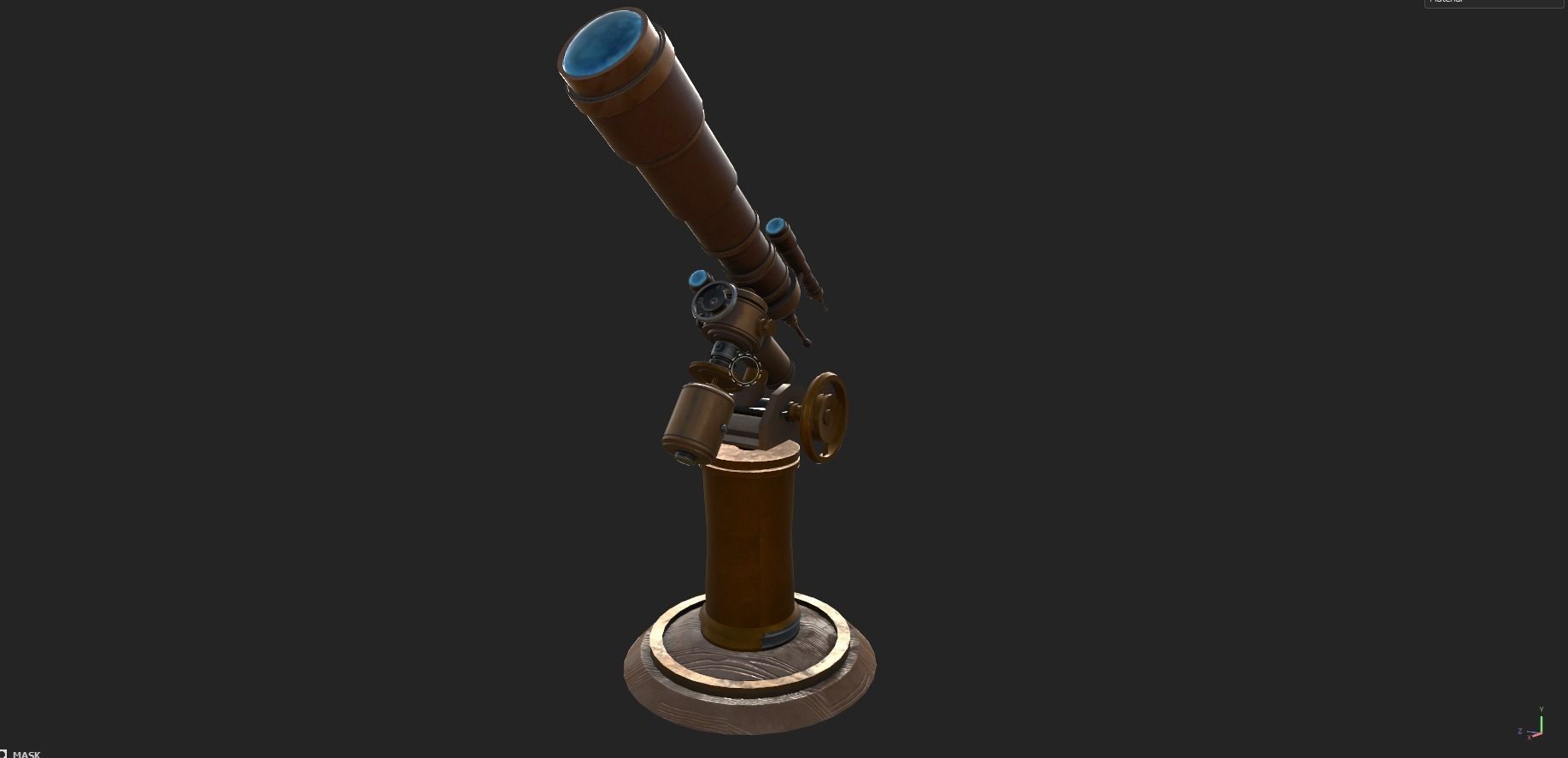 Astronomical Telescope - 1 - Textured 3D model_6