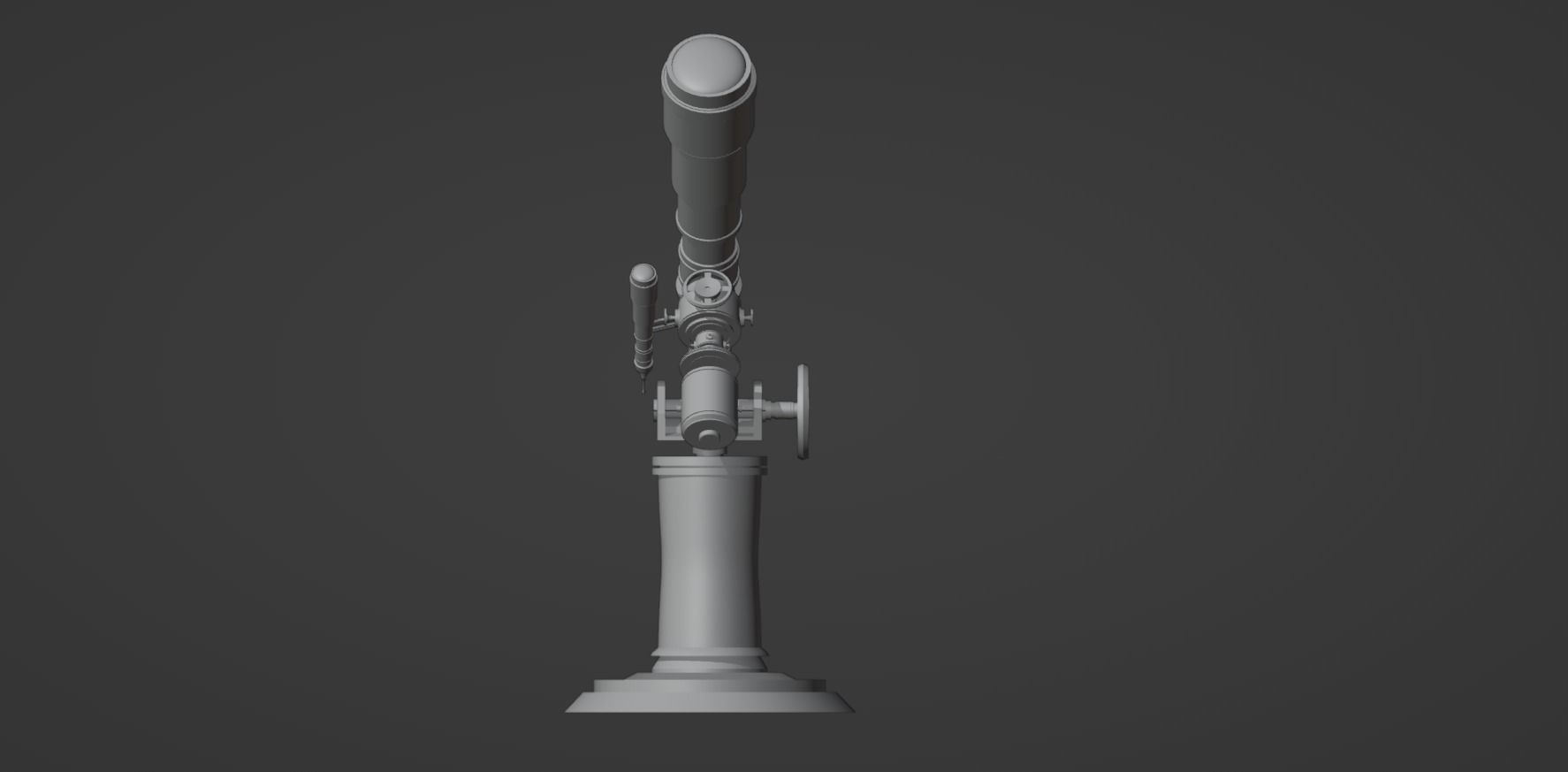 Astronomical Telescope - 1 - Textured 3D model_11
