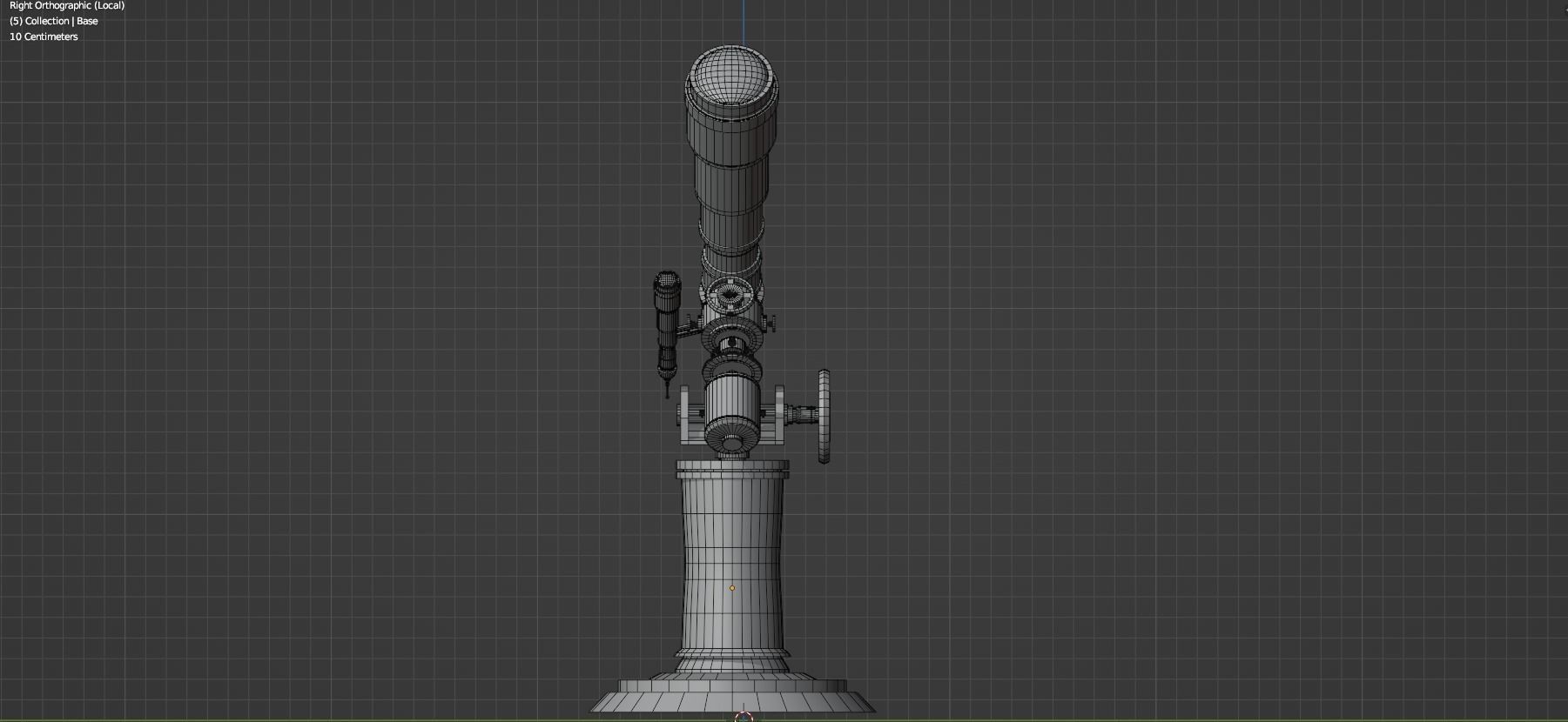Astronomical Telescope - 1 - Textured 3D model_17