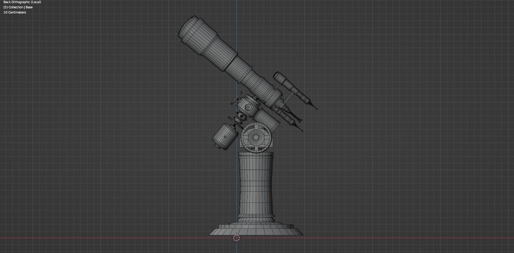 Astronomical Telescope - 1 - Textured 3D model_18