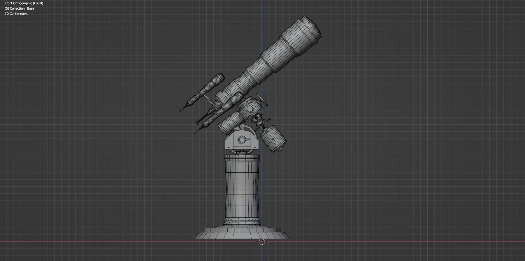 Astronomical Telescope - 1 - Textured 3D model_15