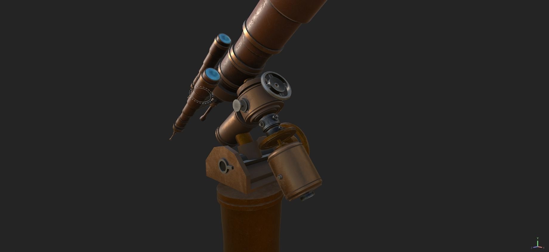 Astronomical Telescope - 1 - Textured 3D model_8