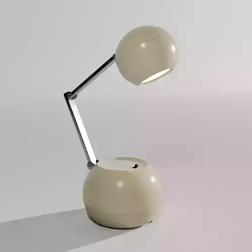 Retro Tan Office Lamp Poseable