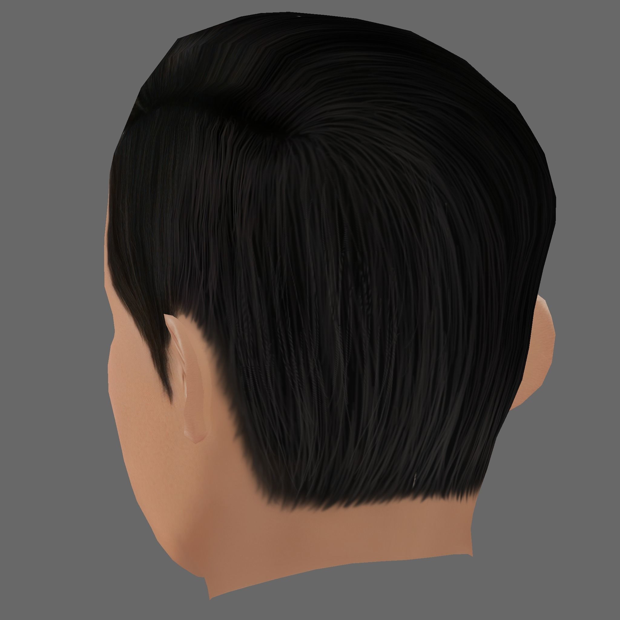 Bruce Lee Head - Low poly head for game Low-poly 3D model_3