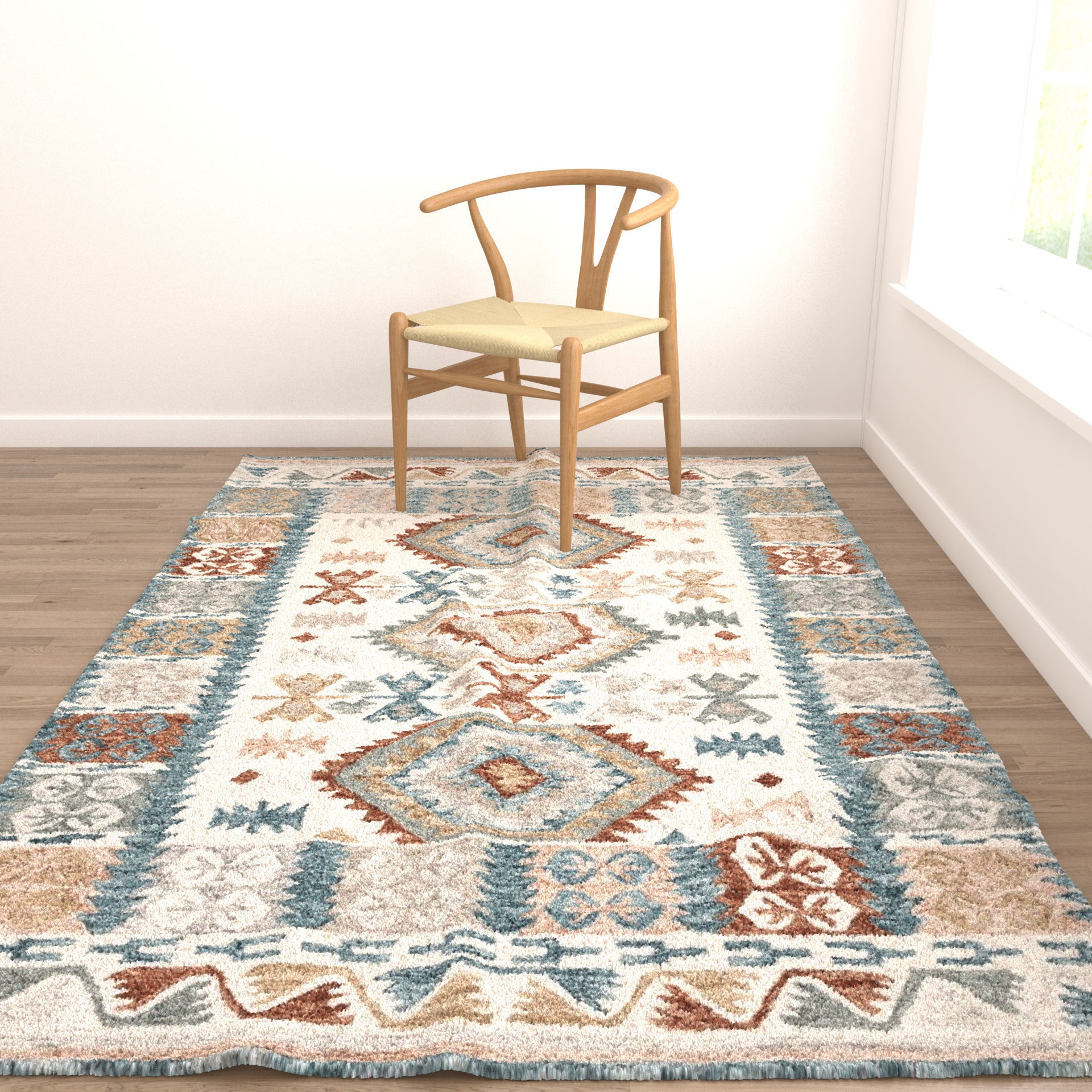 Rugs No 972 Low-poly 3D model_3