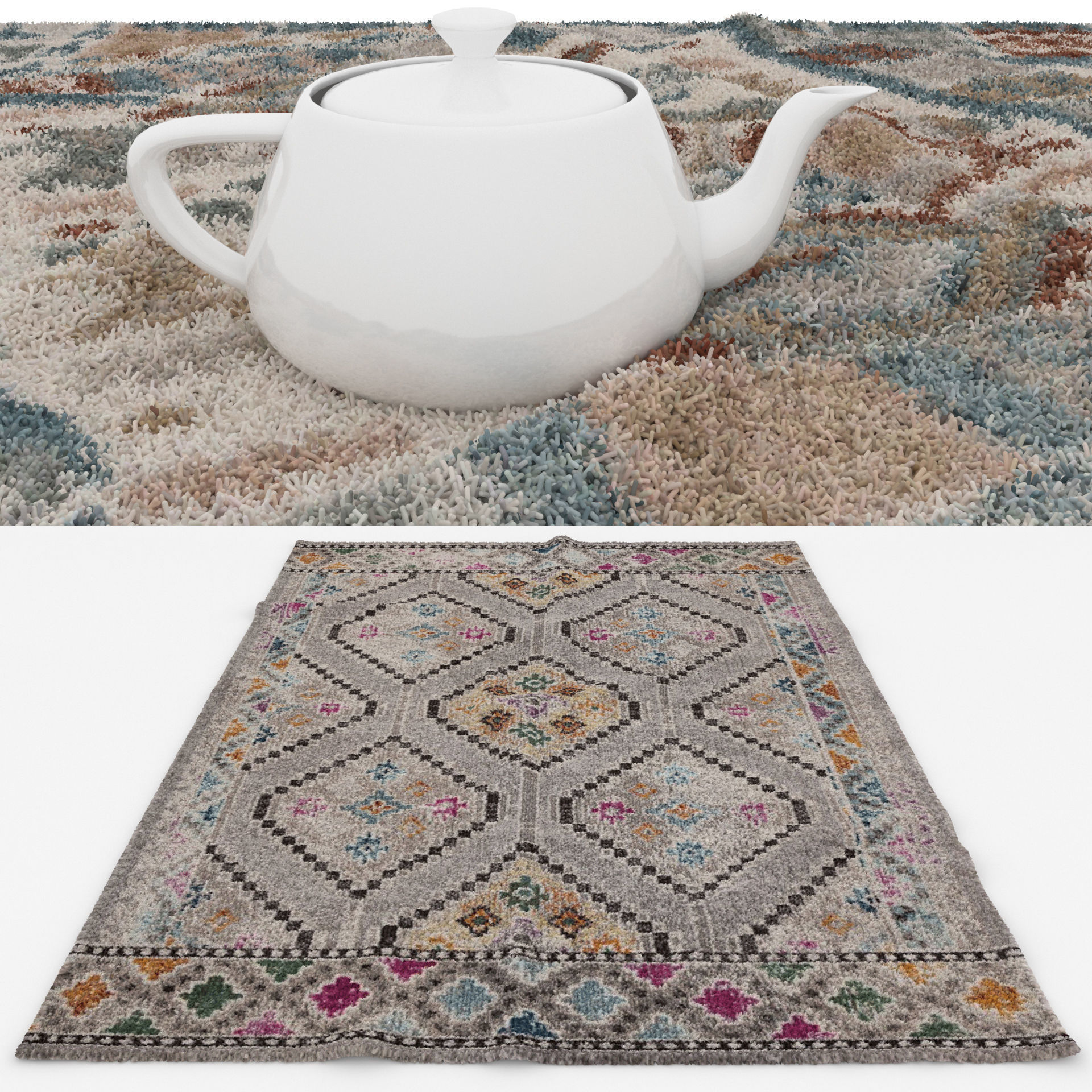 Rugs No 972 Low-poly 3D model_1