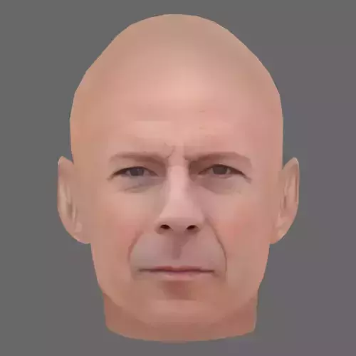 Bruce Willis Head - Low poly head for game