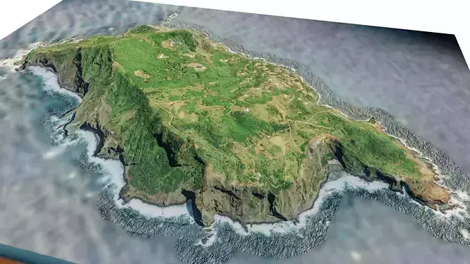 Pitcairn Island 3d model terrain