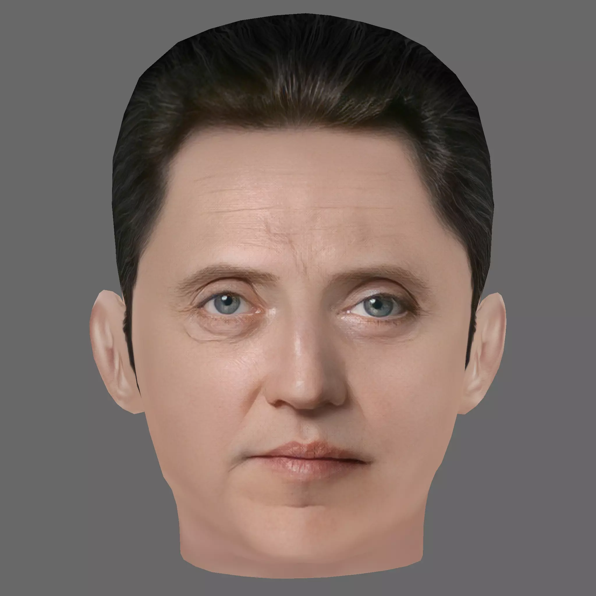 Christopher Walken Head - Low poly head for game Low-poly 3D model_0