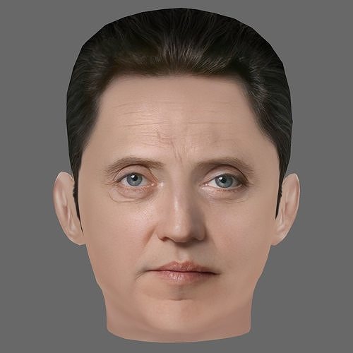 Christopher Walken Head - Low poly head for game Low-poly 3D model