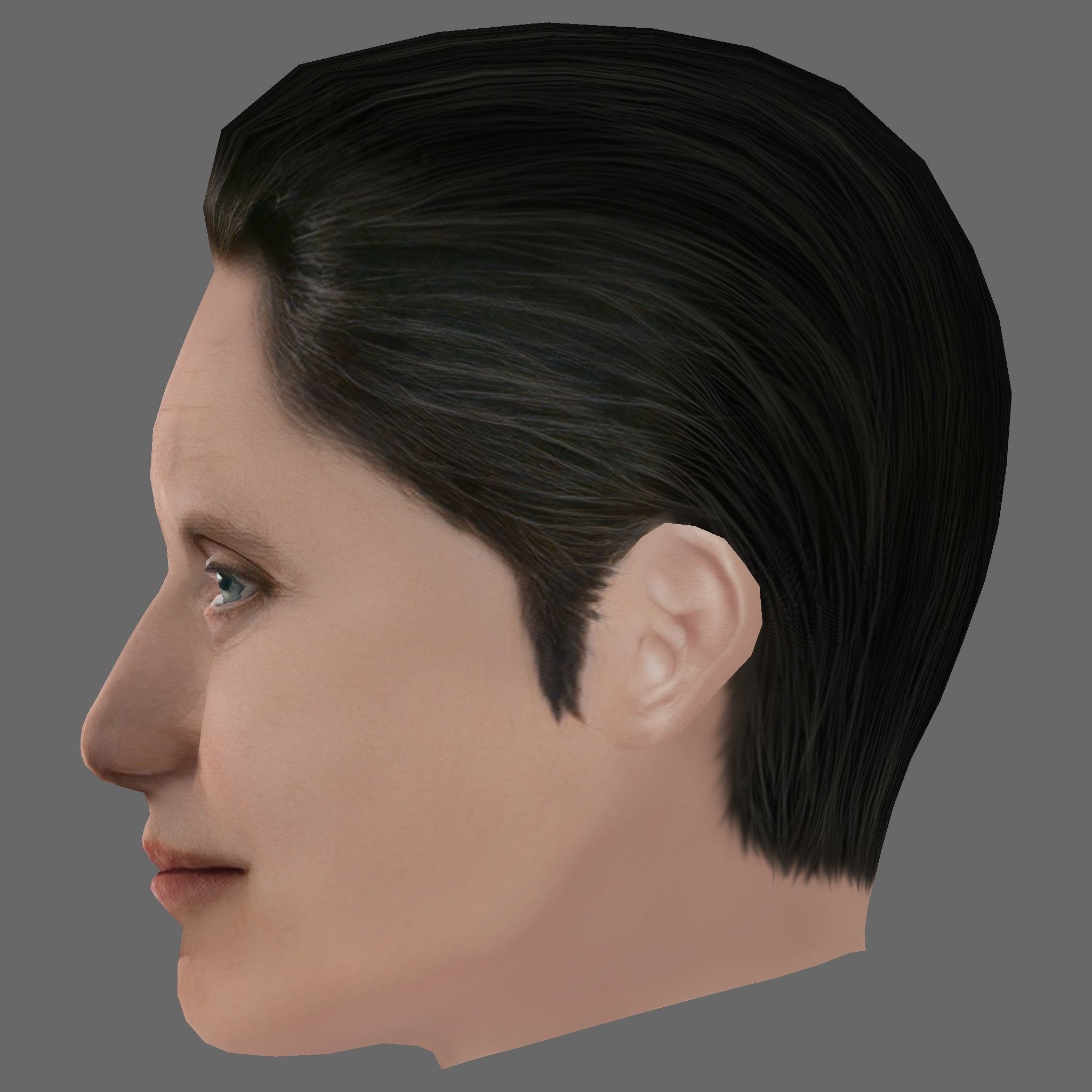 Christopher Walken Head - Low poly head for game Low-poly 3D model_2