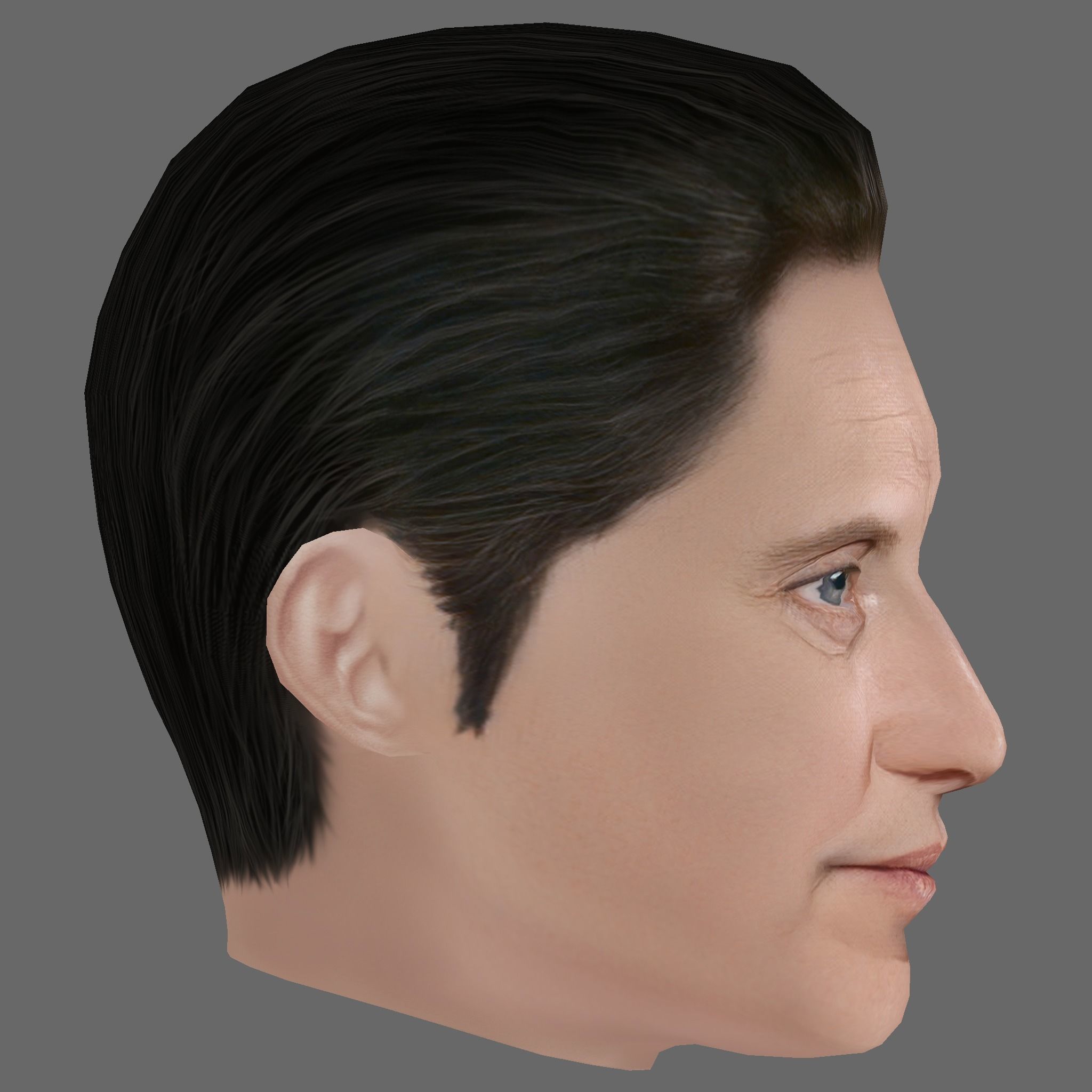 Christopher Walken Head - Low poly head for game Low-poly 3D model_5