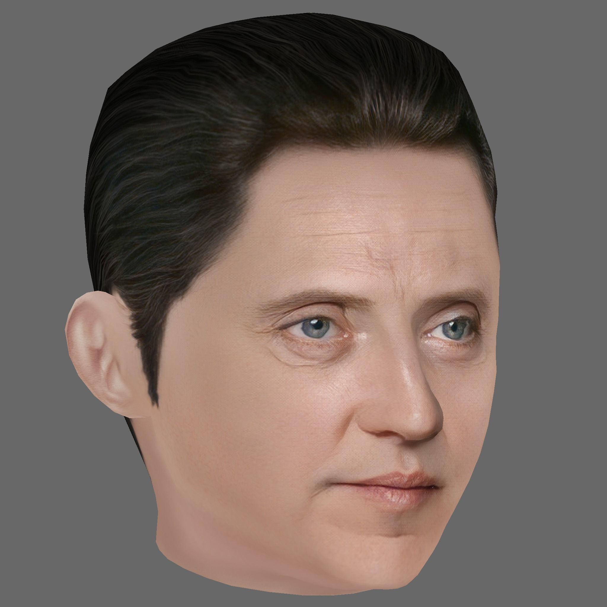 Christopher Walken Head - Low poly head for game Low-poly 3D model_6