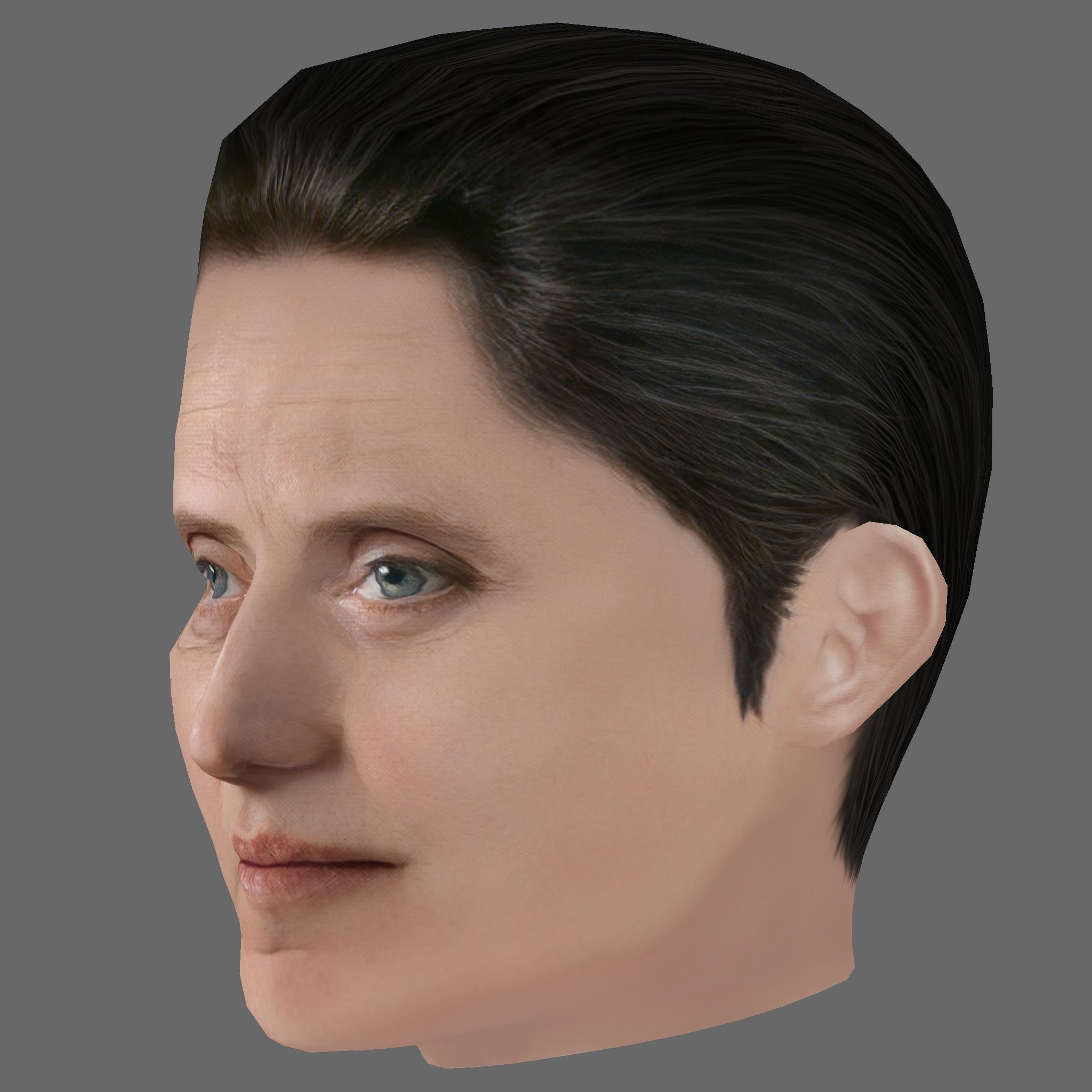 Christopher Walken Head - Low poly head for game Low-poly 3D model_1