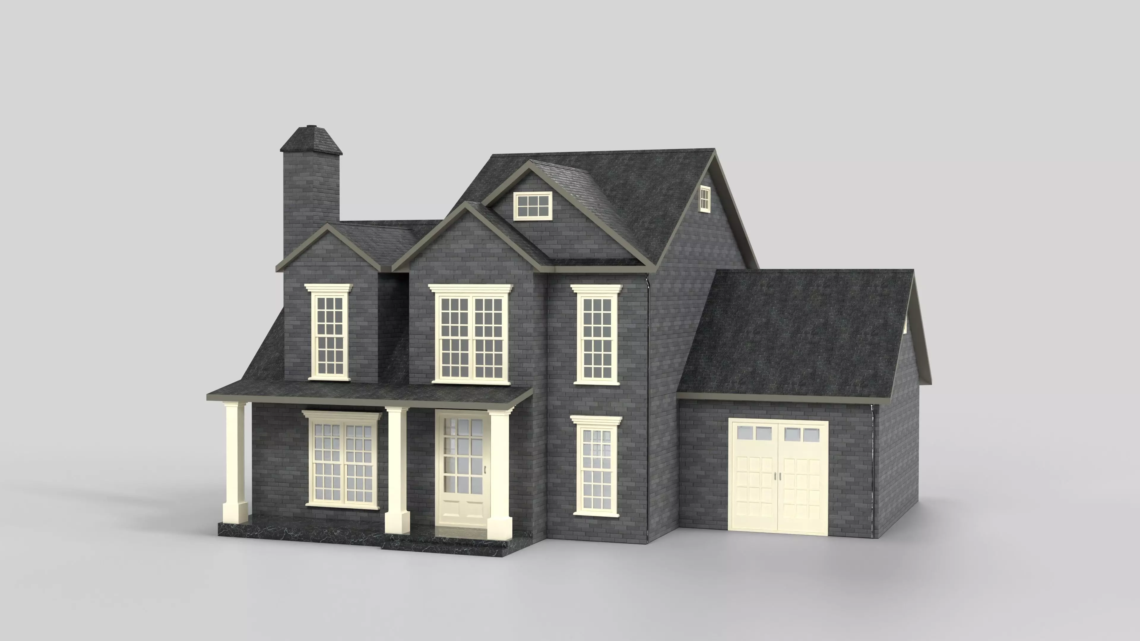 British House Design 14T1 Low-poly 3D model