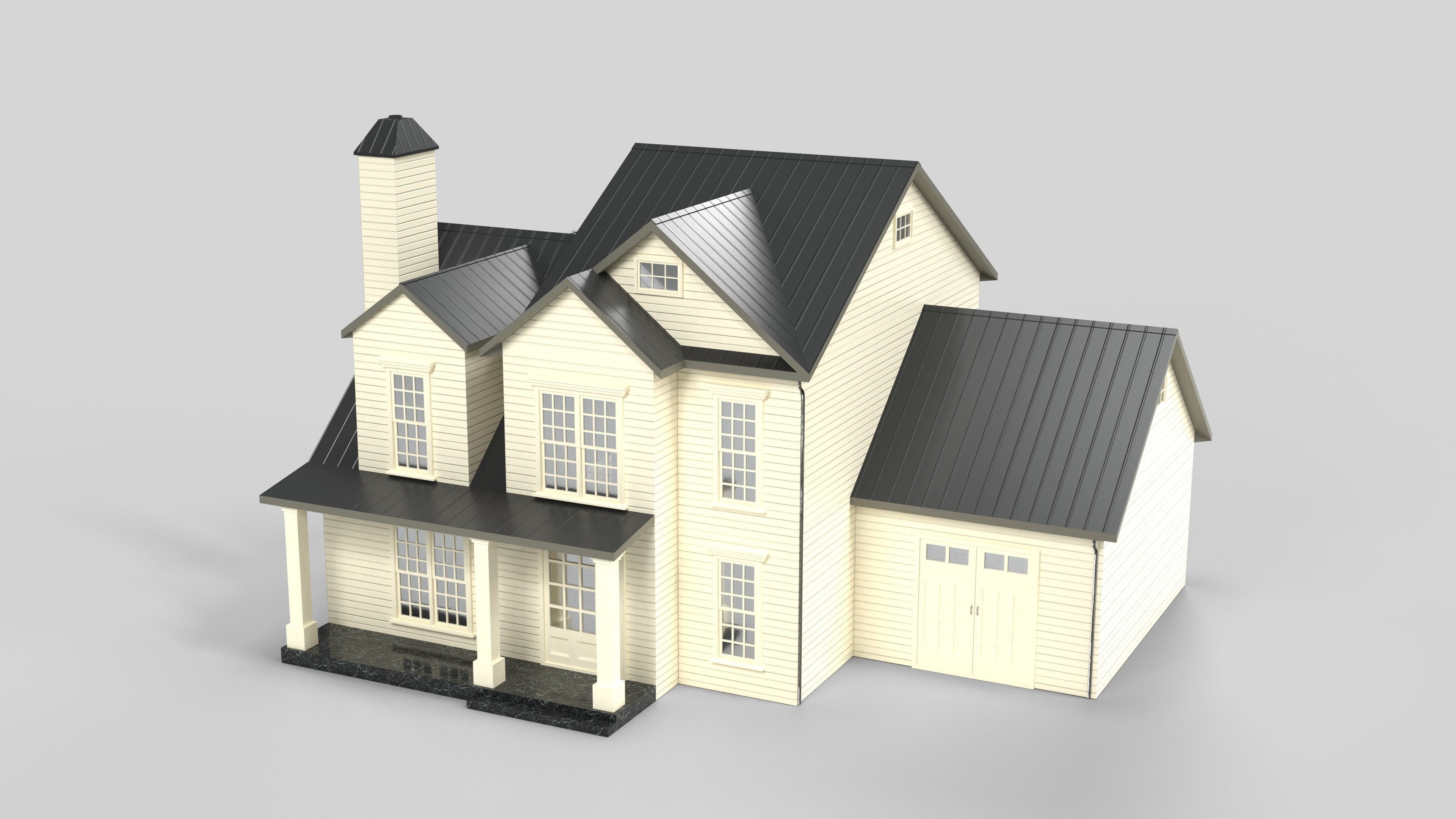 3D model Cottage House Design 14T5 VR / AR / low-poly | CGTrader