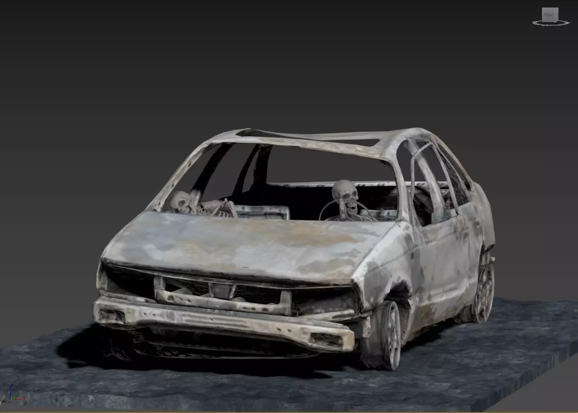 Burnt Down Car N1 Terminator 2 Judgment Day 3D print model