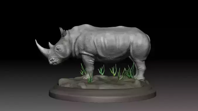 Rhino Rhinoceros Africa 3D print model