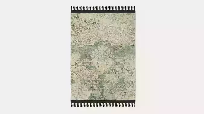 NORD IMMERIOR BEIGE GREEN RUG Low-poly 3D model