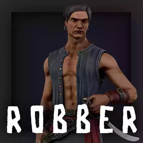 ROBBER4 Low-poly 3D model
